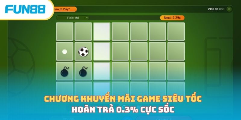 Chương khuyến mãi game siêu tốc hoàn trả 0.3% cực sốc
